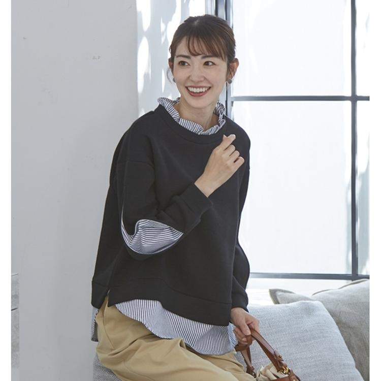 ブラック×細ストライプ