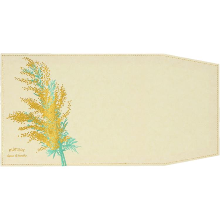 箔押しボタニカル/ミモザ