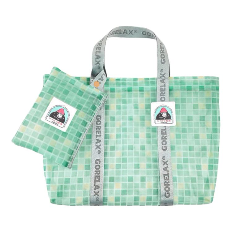 タイル柄グリーン