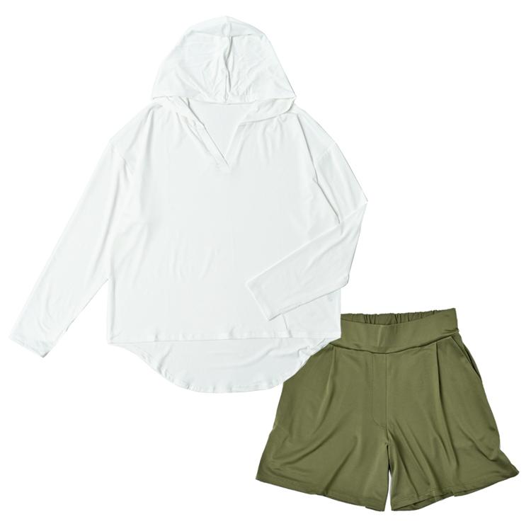 ホワイト/カーキ