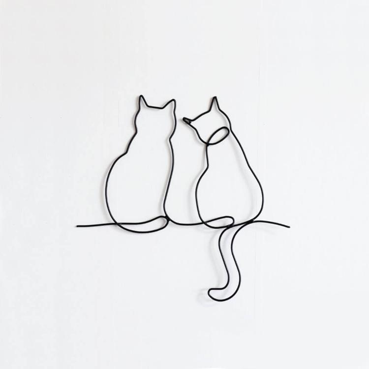 ２匹のネコ.ブラック