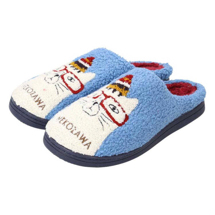 ネコザワさん柄/ブルー