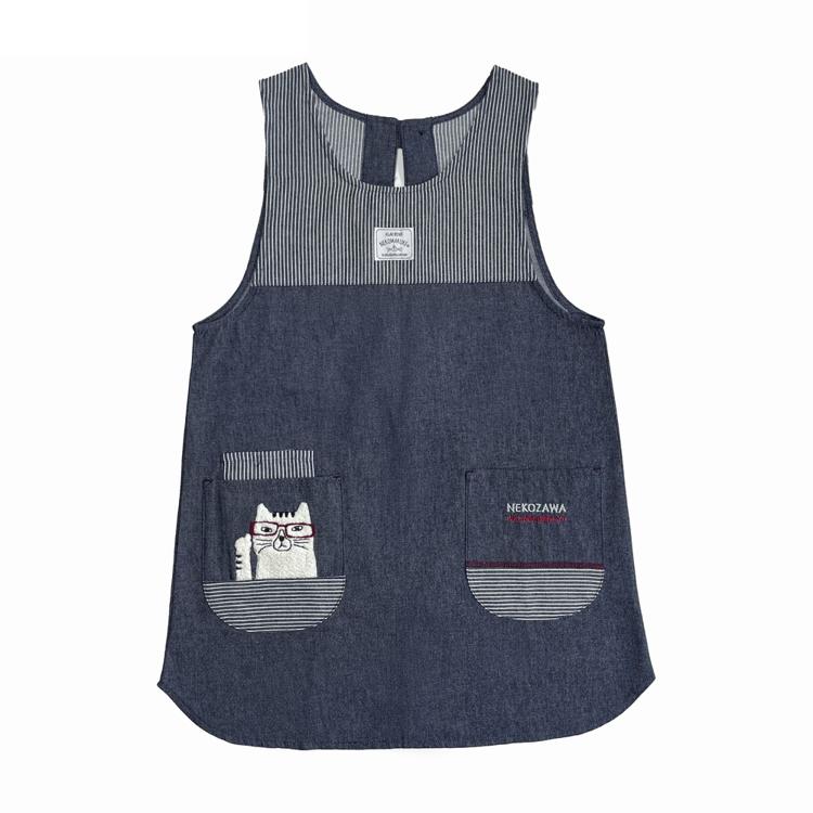 ネコまるけ柄.デニムネイビー