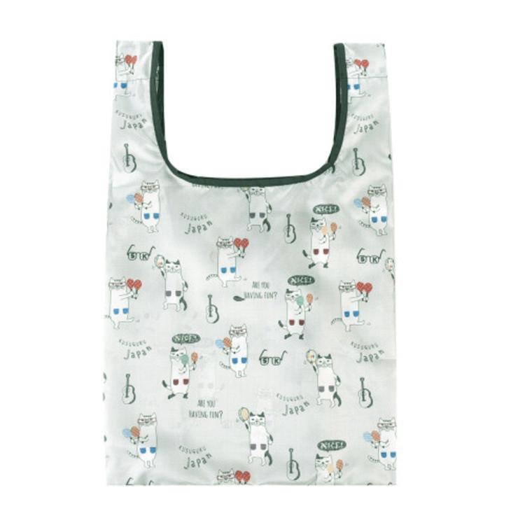 ネコまるけ柄.グレー