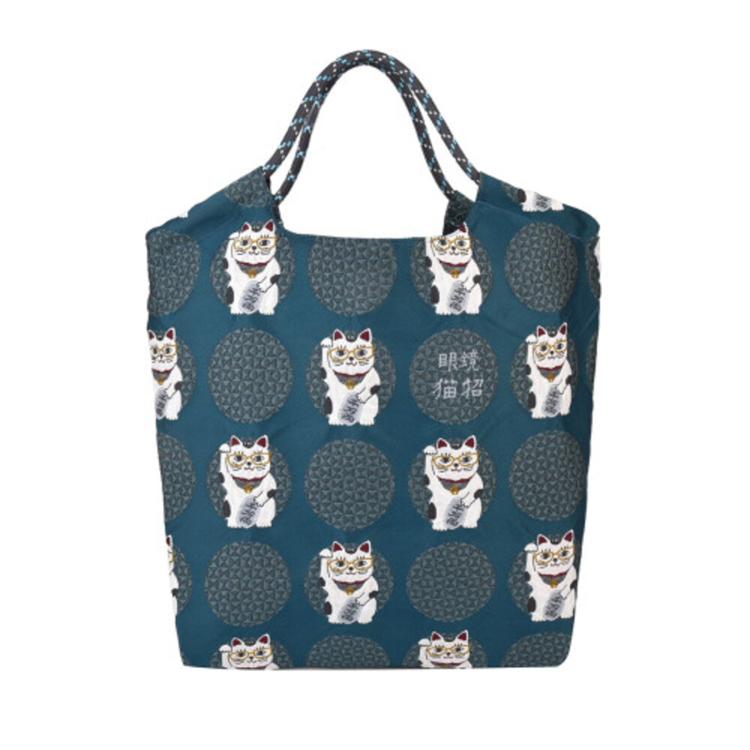 めがね猫招き/ブルーグリーン