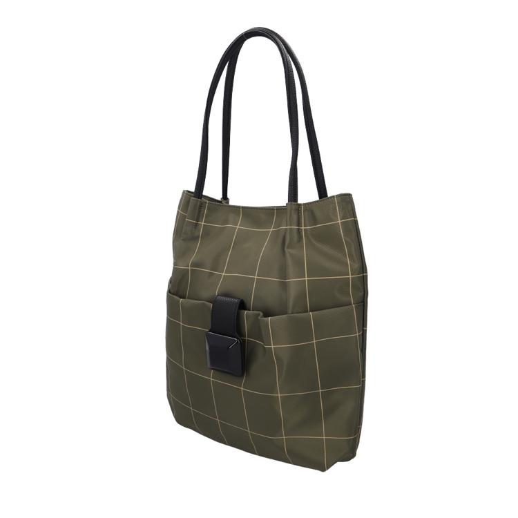 チェック柄カーキ