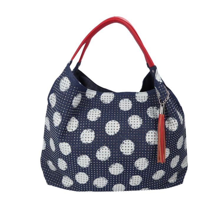 ネイビー/ドット