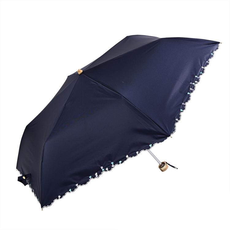 プチハート刺繍ネイビー