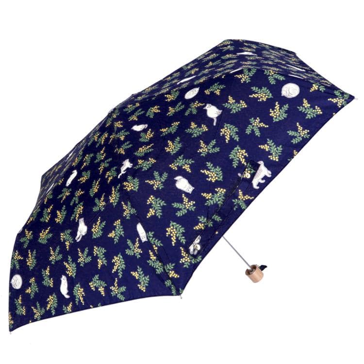 小花と猫/ネイビー