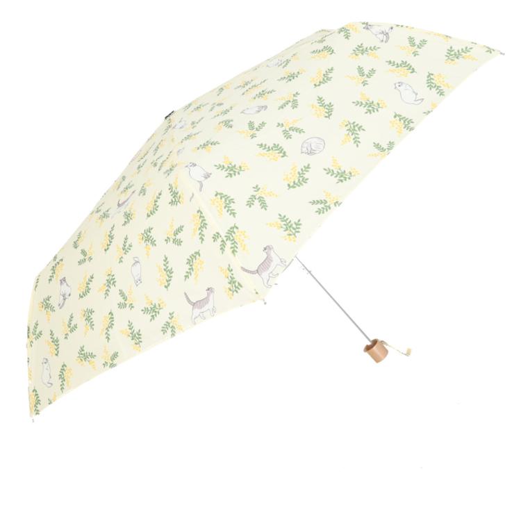 小花と猫/オフホワイト