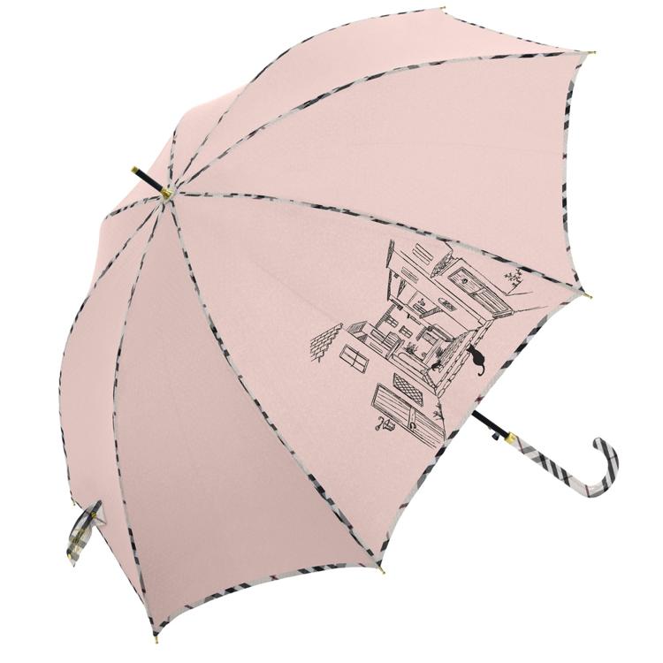 チェックパイピングと猫/ピンク