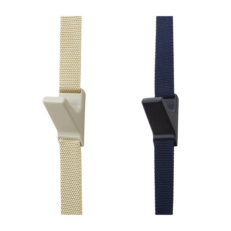 ベージュ×ネイビーブルー