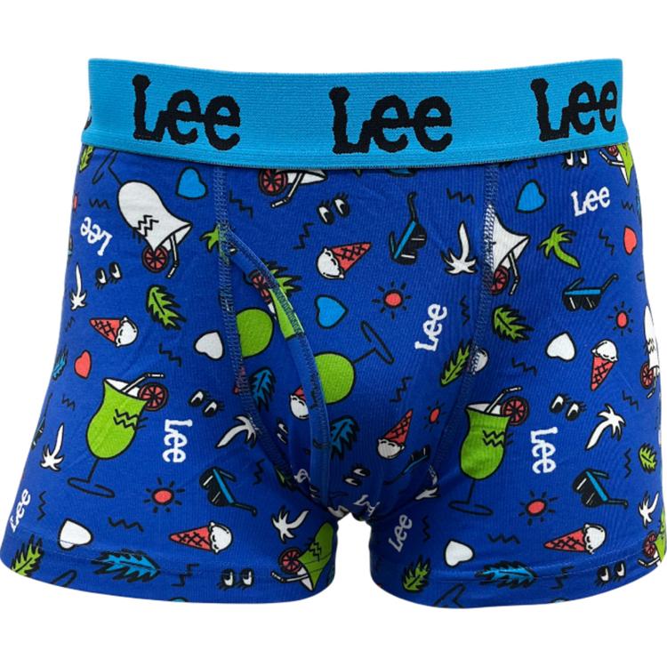 トロピカル柄ブルー