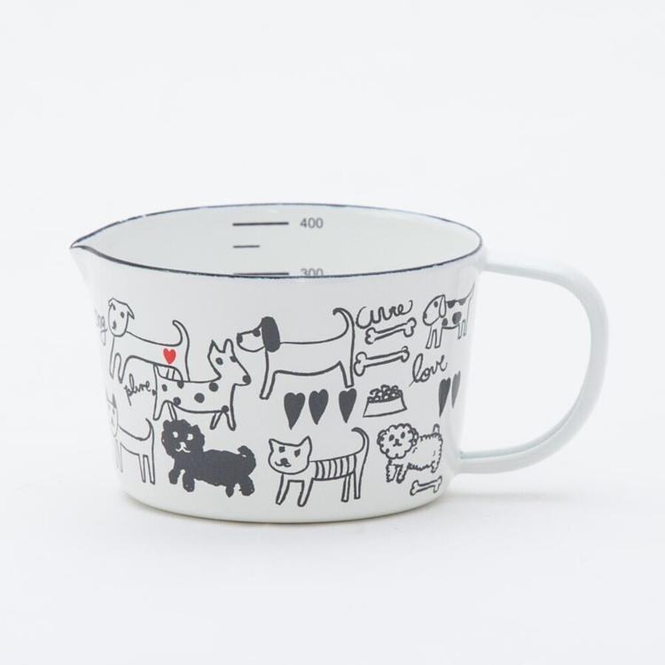 ホワイト/モノトーンドッグ