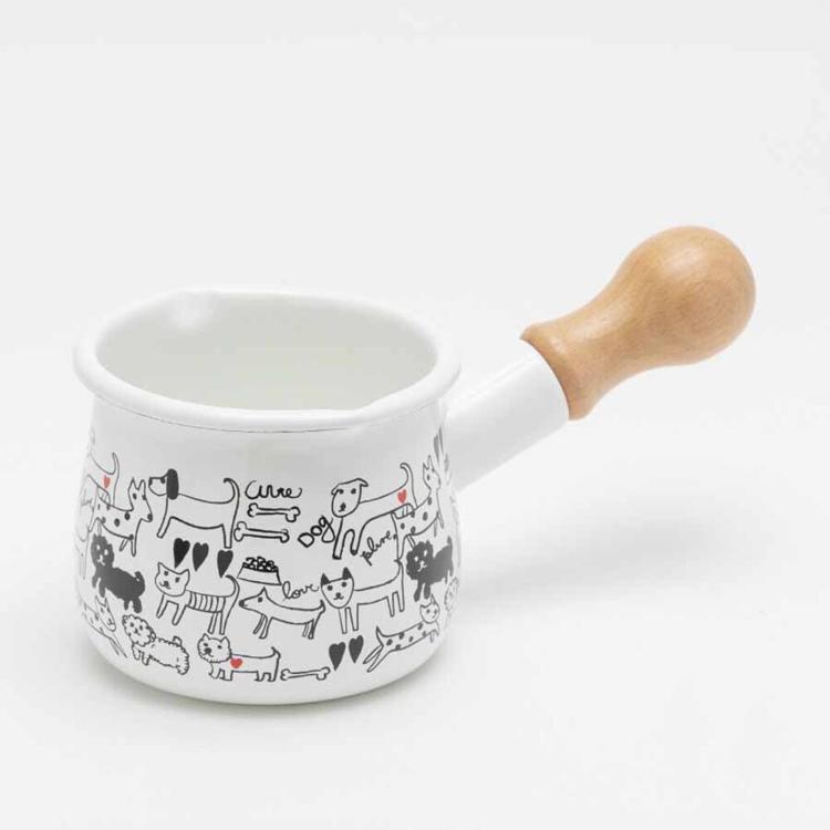 ホワイト/モノトーンドッグ