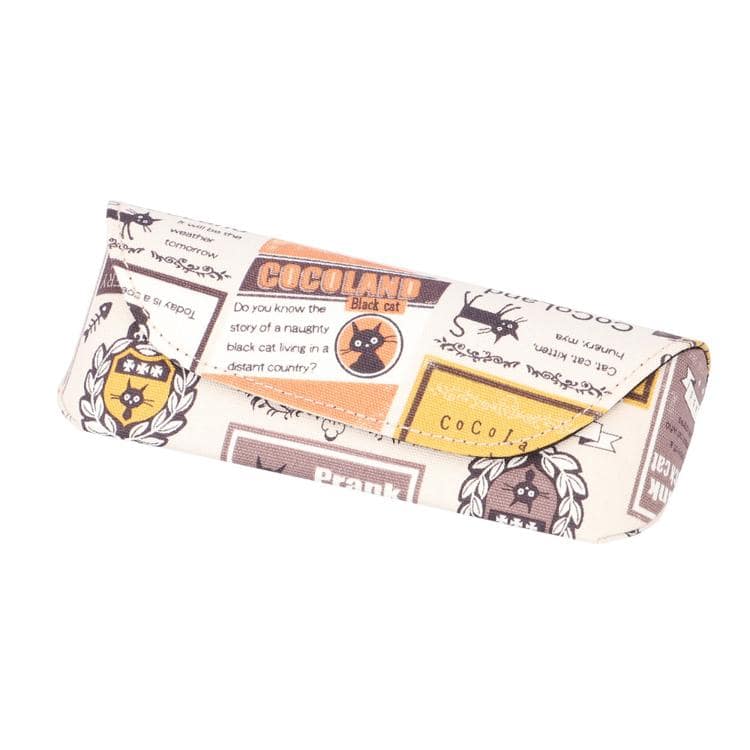 ネコワッペン柄/ベージュイエロー