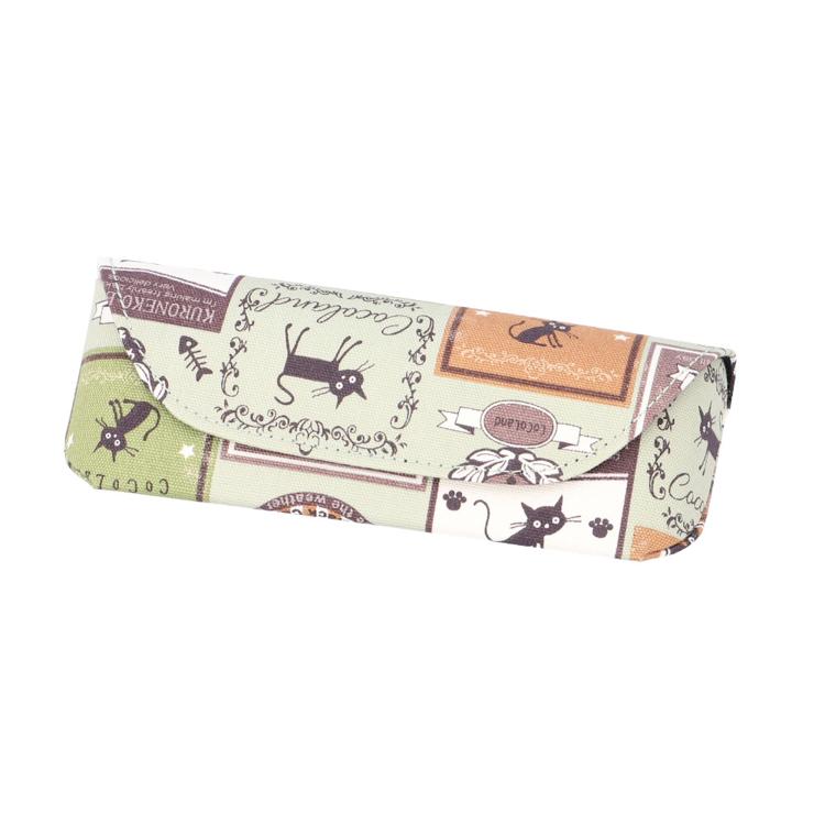 ネコワッペン柄/グリーン