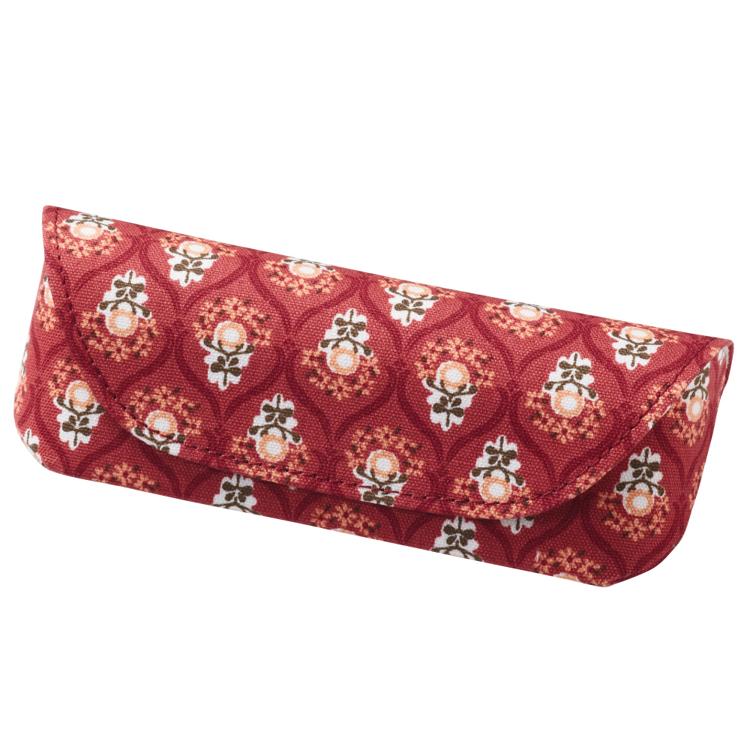 花モチーフ/エンジ