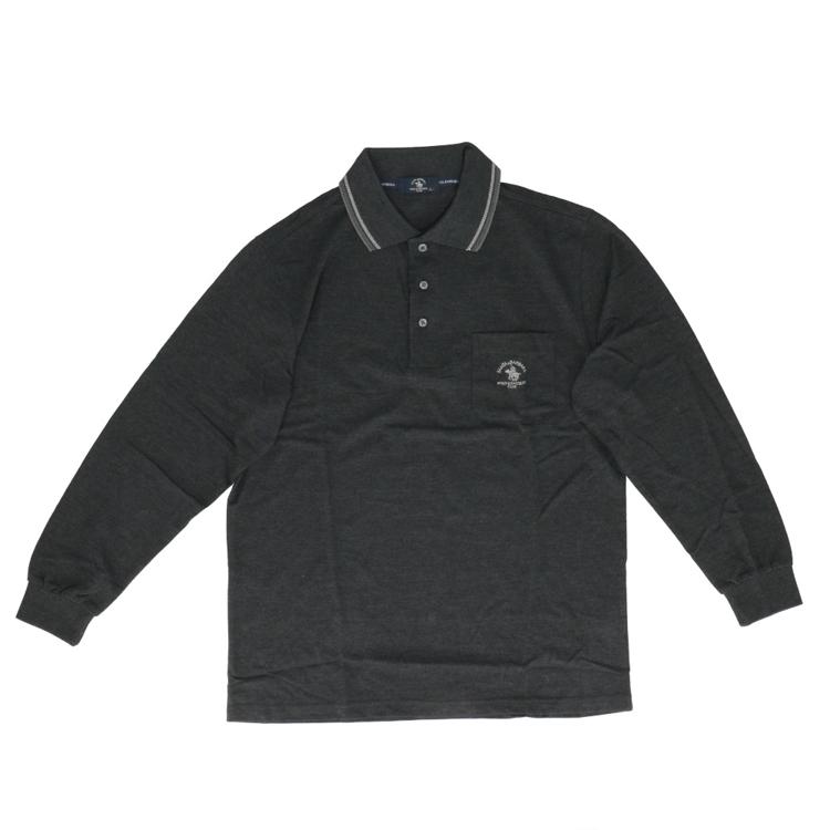 地柄ボーダーTOP/CHARCOAL