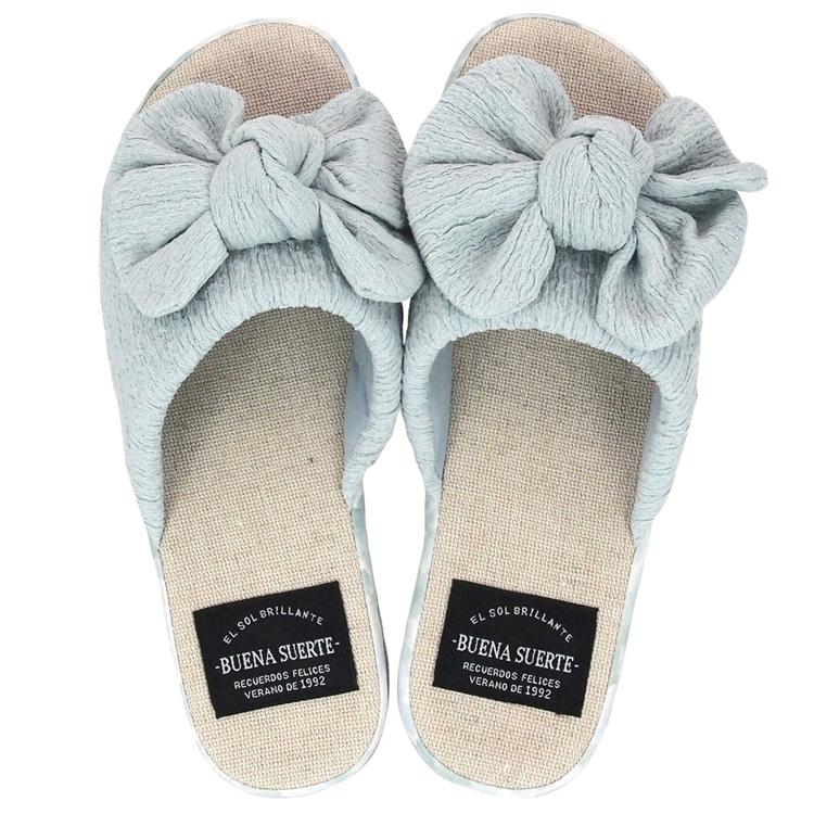 水彩柄サイド.サックスブルー