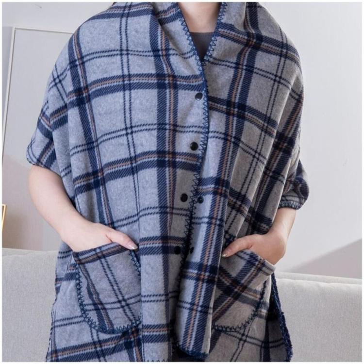 アイボリーxブルー系チェック