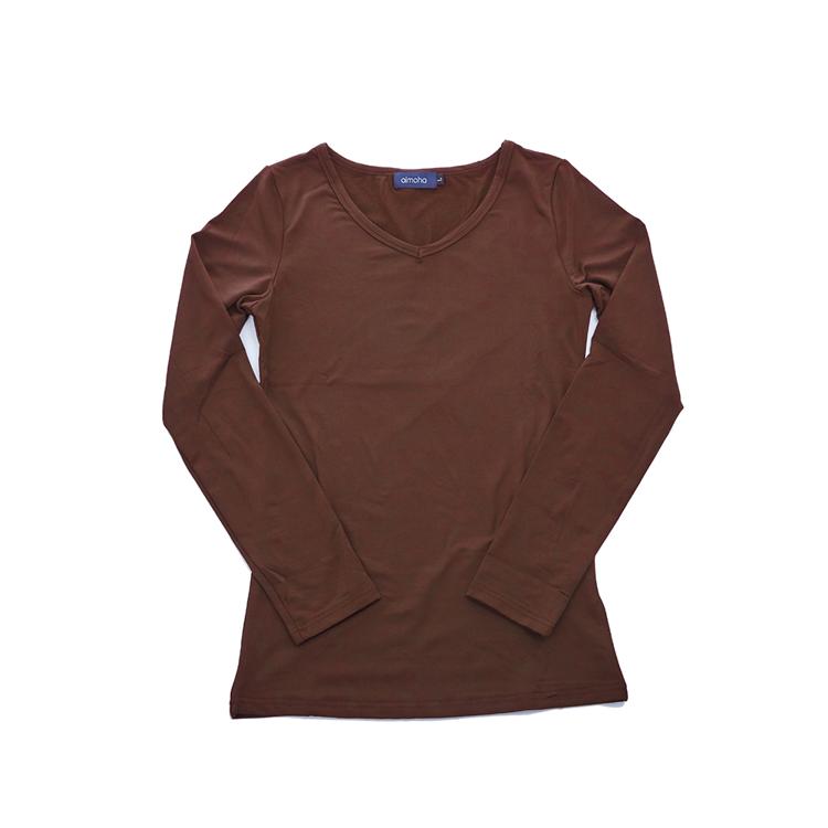 Vネック.ブラウン