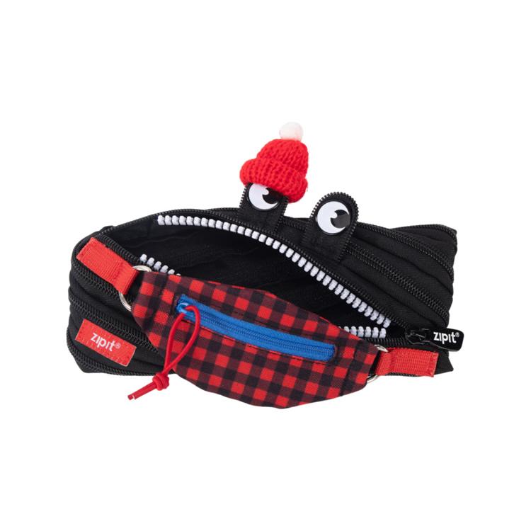 ダブルポーチブラックXタータン