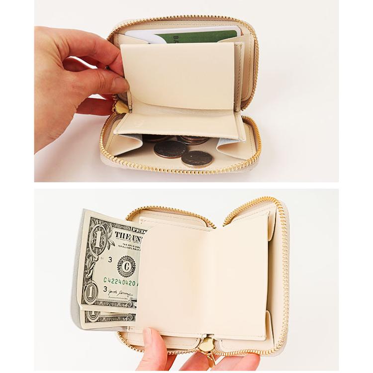 ミニ財布 ラウンドファスナー 通販 コンパクト財布 二つ折り財布 2