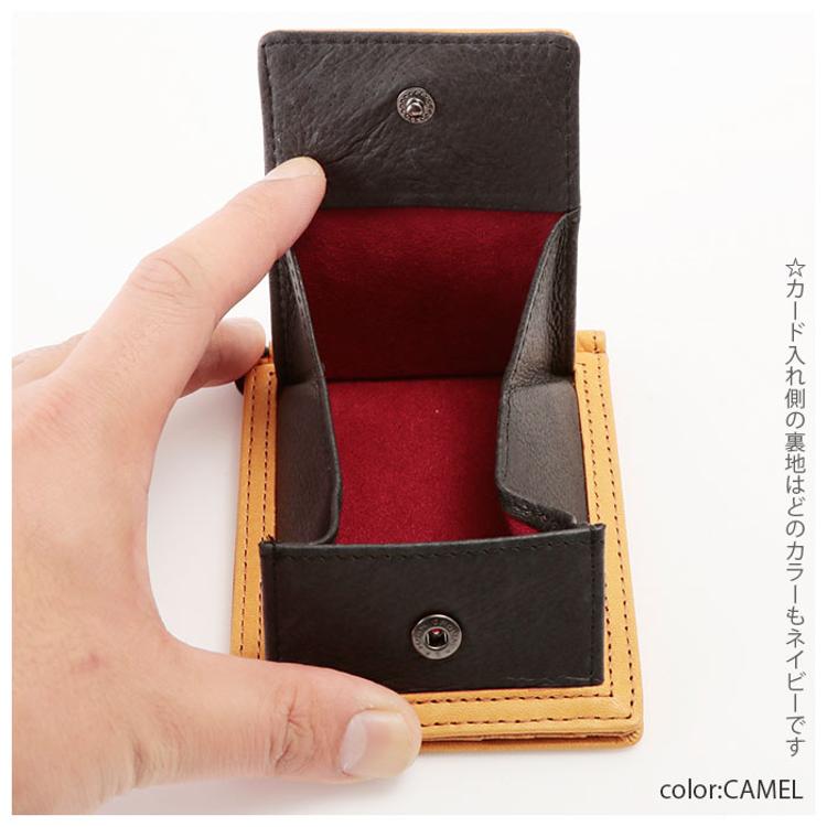 2つ折り財布 レザー 黒 赤 二つ折り財布 黒 ブラック 赤 レザー 1ML018