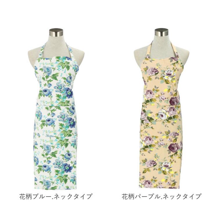 エプロン おしゃれ 大人 通販 前結び 花柄 レディース かわいい ローズ