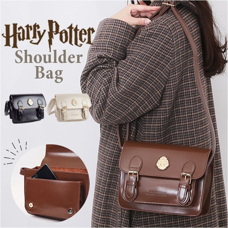 FLAPPER ハリーポッター バッグ 通販 Harry Potter グッズ ホグワーツエンブレムショルダー F231019 ショルダーバッグ  ミニショルダーバッグ 斜めがけバッグ レディース 肩掛け 小さめ 大人 かわいい おしゃれ ハリポタグッズ 合皮(ショルダーバッグ　ブラック): ...