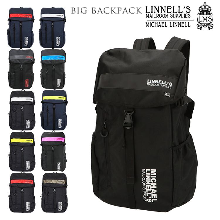 リュック メンズ 大容量 通販 ブランド MICHAEL LINNELL マイケルリンネル Big Backpack ビッグバックパック 30L  大学生 社会人 リュックサック レディース 男女兼用 黒 ブラック 通学 通勤 シンプル ロゴ おしゃれ かわいい リフレクター 反射 ノートPC  タブレット ...