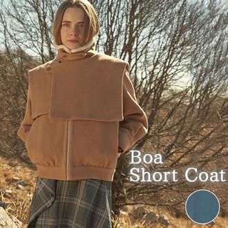 MIND ボアショートコート 通販 コート ショート丈 ジャケット ブルゾン レディース スタンドカラー ハイネック ラムウール セーラーカラー ウールボアショートコート 防寒 秋冬 おしゃれ ブランド マインド 121F020 アウター レディースファッション