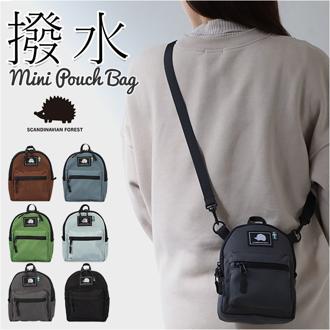 スカンジナビアンフォレスト ショルダーバッグ 251-KESF250 通販 SCANDINAVIAN FOREST ショルダーバック ポシェット レディース 斜めがけ 軽量 軽い 小さめ 旅行 サブバッグ 撥水 はっ水 おしゃれ 可愛い シンプル 無地 ロゴ 大人 かわいい ミニリュックポシェット メンズ