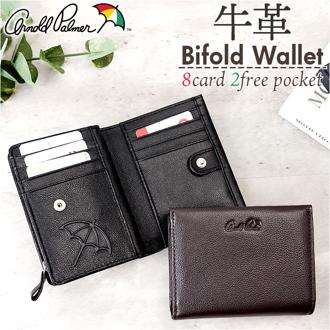 アーノルドパーマー 財布 ArnoldPalmer 4AP3613 通販 二つ折り財布 2つ折り財布 二つ折り 折財布 カード入れ さいふ サイフ お財布 メンズ 本革 レザー 牛革 男性 紳士 男子 ブランド シンプル 通勤 ビジネス 小銭入れあり メンズ財布