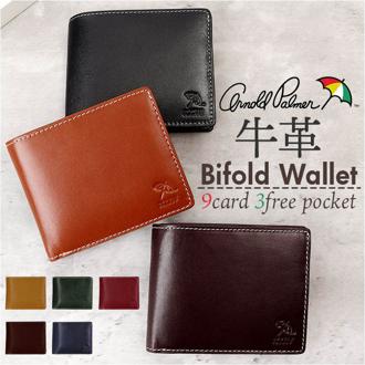 アーノルドパーマー 財布 ArnoldPalmer 4AP3636 通販 二つ折り財布 2つ折り財布 二つ折り 折財布 カード入れ さいふ サイフ お財布 メンズ 本革 レザー 牛革 男性 紳士 男子 ブランド シンプル 通勤 ビジネス 小銭入れあり メンズ財布