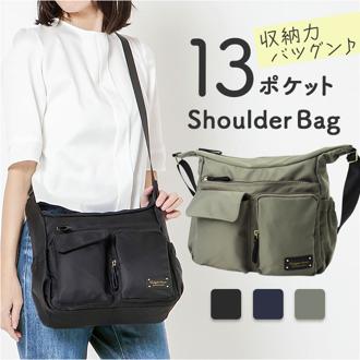ショルダーバッグ レディース 通販 バッグ バック カバン かばん 鞄 斜めがけ 斜めかけ 斜め掛け 肩掛け 肩かけ 大人 ポケット多い レディースバッグ レディースバック 肩掛けバッグ 軽量 通勤 通学 女性 シンプル カジュアル 機能的 かわいい 可愛い