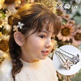 Rora ヘアコーム かんざし 通販 フローラ ヘアピン キッズ ヘアアクセサリー 髪どめ 髪留め 髪飾り 子供 子ども こども 女の子 女子 キラキラ お花 フラワー かわいい おしゃれ 入園式 卒園式 入学式 卒業式 発表会 結婚式 キッズファッション