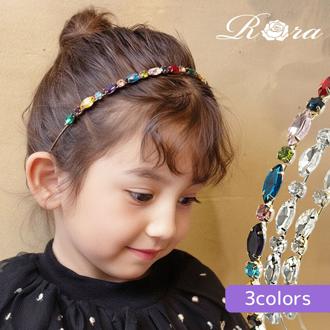 Rora カチューシャ キッズ 通販 ルビー 髪飾り 髪留め 髪どめ ヘアアクセサリー ヘアバンド ヘッドドレス 子供 女の子 ワイヤー キラキラ ビジュー フォーマル カジュアル 結婚式 発表会 七五三 可愛い おしゃれ かわいい オシャレ 子ども用アクセサリー キッズファッション