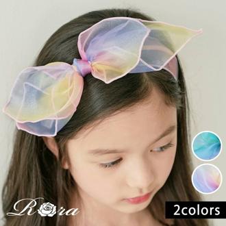 カチューシャ キッズ リボン 大きめ 通販 リボンカチューシャ 髪飾り 女の子 子供 子ども こども ピアノ発表会 かわいい プリンセス カジュアル ダンス 夏 カラフル レインボー ヘアアレンジ ヘアーアクセサリー ヘアアクセサリー キッズファッション