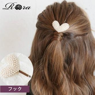 Rora ポニーフック 通販 ハートン 髪飾り ポニー フック ヘアカフ ヘアフック ポニーテール ハート パール ゴールド 女の子 子供 子ども こども フォーマル 卒園式 入学式 卒業式 結婚式 パーティー 発表会 七五三 ヘアアレンジ ヘアアクセサリー