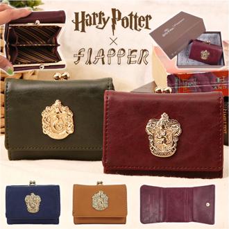 FLAPPER 財布 通販 ハリーポッター グッズ ミニ財布 ミニウォレット サイフ さいふ がま口財布 折財布 ホグワーツ エンブレム フラッパー 三つ折り財布 レディース おしゃれ かわいい 可愛い フェイクレザー 合皮