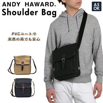 ショルダーバッグ メンズ 斜めがけ 通販 かっこいい 40代 50代 メンズバッグ a5 ショルダーバック 帆布 バッグ かばん 鞄 肩掛けカバン 父の日 プレゼント ギフト  シンプル おしゃれ ブラック ネイビー 黒 紺 ベージュ ブランド アンディハワード 33689