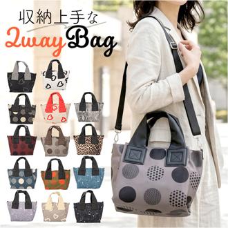 2way トートバッグ ショルダーバッグ 通販 トートバック ショルダーバック 斜めがけバッグ ミニトートバッグ サブバッグ レディース 小さめ 通勤 通学 撥水 旅行 総柄 プリント おしゃれ 大人 かわいい カジュアル 24124 レディースバッグ