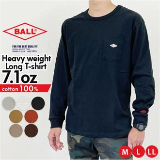 tシャツ 長袖 メンズ 通販 綿100% ブランド BALL 60500 おしゃれ ロンt 無地 シンプル ゆったり インナー シャツ レディース ポケット付き ユニセックス ヘビーウェイト 長袖シャツ 長袖tシャツ トップス