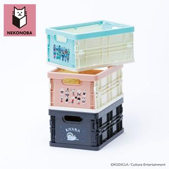 NEKONOBA グッズ 通販 ネコノバ 折りたたみコンテナ ミニ 折りたたみミニコンテナ 折り畳みコンテナボックス 小物入れ 収納ボックス 収納ケース 猫 ねこ ネコ 猫グッズ かわいい 可愛い おしゃれ 机上収納 整理用品 文房具 日用品雑貨