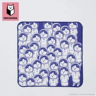 NEKONOBA 通販 ハンカチ ガーゼハンカチ NYANDOROID 柔らかガーゼ ネコノバ かわいい カワイイ ガーゼパイル生地 ハンカチタオル ハンドタオル ガーゼ 猫グッズ おしゃれ 持ち歩き 携帯 コンパクト 吸水