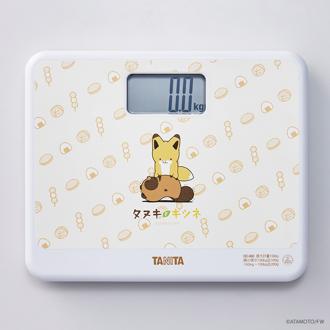 タヌキとキツネ グッズ 通販 満腹なタヌキとキツネ 体重計 ヘルスメーター デジタルヘルスメーター タニタ TANITA HD-660-TK シンプル かわいい コンパクト 小さいサイズ キャラクター 可愛い 健康家電 身体測定器
