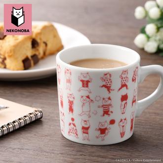 NEKONOBA グッズ 通販 ネコノバ マグカップ 陶器 かわいい 大人可愛い キャラクター 食洗機対応 電子レンジ対応 猫 ねこ ネコ 猫グッズ ゆかいなネコたち おしゃれ 280ml コーヒー用品 お茶用品 食器 洋食器 キッチン用品