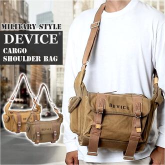 トップハウス DEVICE ショルダーバッグ 通販 ミリタリーバッグ ボディバッグ ボディーバッグ ワンショルダー 斜め掛け ショルダーバック ショルダー ミリタリーバック ボディバック 帆布 デバイス Cargo メンズ レディース 男女兼用 かっこいい
